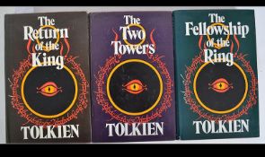 The Lord Of The Rings; JRR Tolkien; Three volumes, 1974. Published by George Allen - Unwin Ltd.