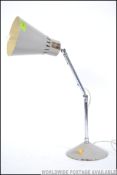 A rare 1950's Pifco anglepoise Industrial desk lamp in the original gray painted finish having