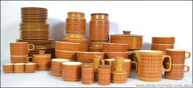 A retro mid century Hornsea Saffron pattern part dinner / tea service to include dinner plates ,