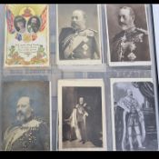 ROYALTY postcard collection of almost 300 in large ring binder. Vintage (mostly) to modern.