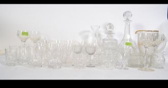 A good collection of Stuart, Edinburgh and Waterford crystal to include wine glasses.
