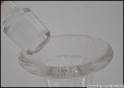 An early 20th century cut glass magnum sherry decanter with acid etched decoration complete with