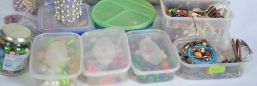A good collection of costume jewellery beads and bangles to include spare beats and accessories.