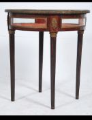 A French Empire style rosewood circular Bijouterie display cabinet / side table.