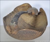 An early 20th century Armadillo shell with head and tail Taxidermy Interest. Measures: 18cms wide.