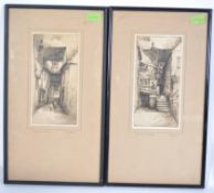 A pair of lithograph prints after Frank Robson marked to the margins, one of York, Whitby,