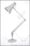 A rare vintage Herbert Terry 1228 model anglepoise desk lamp in original grey paint.