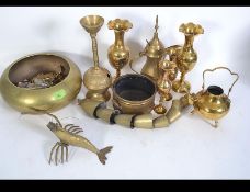 A collection of 20th century brasswares to include planter, Indian brasses etc please see images.
