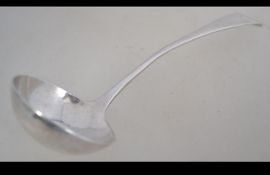 A Georgian silver hallmarked ladle of smaller proportions with Birmingham assay mark,