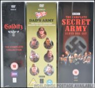 A collection of 3x classic war TV box sets. Sealed Secret Army, Dads Army and Colditz.