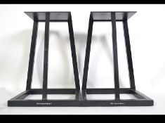 A good pair of 20th century Morduant-Short tubular metal speaker stands .