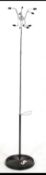 A mid century chrome sputnik / atomic coat / hat stand having terraced base with hooks atop,