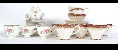 A really pretty PARAGON ' HONITON ' Tea service to include 6 cups and saucers ,