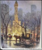 After Thomas Kinkade [ American1958 -2012 ) An offset lithograph entitled ' Carmel Mission 1998