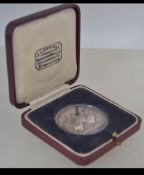 A silver medal hallmarked Birmingham 1929 . A prize for the Poultry Club founded 1877.