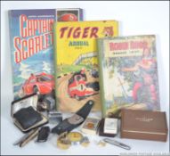 A mixed lot to include Ronson lighters plus others some in original leather cases a Smiths pocket