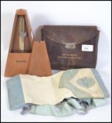 A Masonic leather satchel marked for Brother Burton Southwell Lodge NO 1405 together with a mid