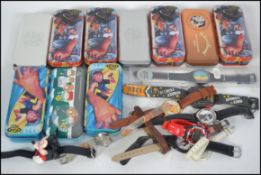 A collection of collectable watches to include Wallace & Gromit, FSL tin watches,