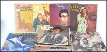 A collection of long play vinyl LP's.