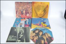 Rolling Stones - A collection of vinyl long play LP records from THe Rolling Stones to include