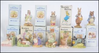 A collection of Royal Albert and Beswick Beatrix Potter ceramic figures to include Peter In Bed,