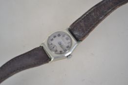 A vintage 20th century 1930's Art Deco TH Picard Fils La Chaux de Fonds wrist watch the gilt face