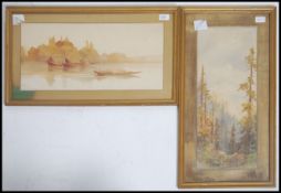 KE Cavendish. 2 watercolour paintings being framed and glazed, signed by the artist.