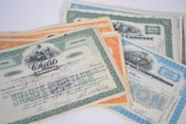A collection of vintage 20th century 1930's share / common stock certificates to include Lackawana