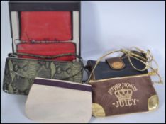 A small collection of ladies handbags to include a boxed Jane Shilton,