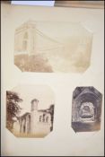 Victorian photo album with c1880s albumen images (x105) slotted in (not glued) from small to extra