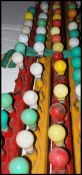 A set of 4 vintage fairground multi-coloured retro strip lights taken from a fairground waltzer