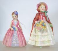 A Royal Doulton figure ' Nana ' HN1766 together with ' Granny's Shawl ' HN 1647 both stamped to