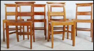 A set of 4 mid century Air Ministry / War Department issue chapel chairs.