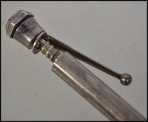 A vintage 20th century Yard O Lead engine turned Sterling Silver propelling pencil.