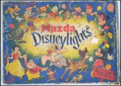 A set of vintage Disney Mazda Christmas tree lights - within the original presentation box.