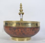 A very rare Dutch late 17th / early 18th century community treen worked brass table tobacco bowl
