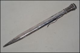 An early 20th century silver hallmarked propelling pencil.