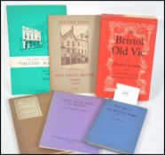 THEATRE in Bristol x6 Books/booklets. Theatre Royal, Music Hall,Little Theatre & Old Vic.
