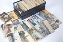 POSTCARDS. Shoe box with approx 650 foreign mostly pre WWII and earlier view cards.