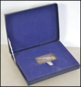 Concorde - A cased silver hallmarked commemorative silver ingot,