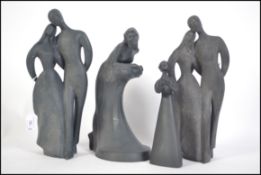 A collection of Royal Doulton Basalt figures including ' Free Spirit ' HN3159,