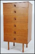 A 1970's retro teak pedestal chest of drawers by Avalon.