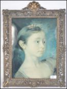 A large 20th century Italian rococo brass picture frame cast with scrolls and shells.