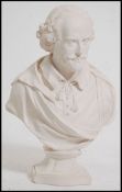 A good large White plaster bust study of The Bard William Shakespeare.