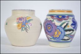 A Carter Stabler Adams Poole pottery vase by Iris Skinner ( 1960 - 1966 ) together with another by