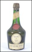 An unopened original old bottle of famed herbal liqueur Benedictine dating to the circa 1950's.