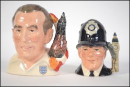A Royal Doulton limited edition ' Stanley Matthews ' Toby Jug D7161 No 673 together with a Royal