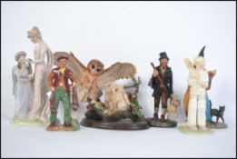 A collection of various figures to include Wedgewood, Royal Doulton, Coalport - High Hopes,
