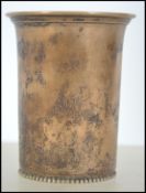 A continental silver hallmarked stirup cup with marks for VK under a crescent moon between two dots,