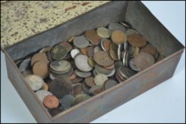 A collection of British, European and world coins dating from the 19th century.